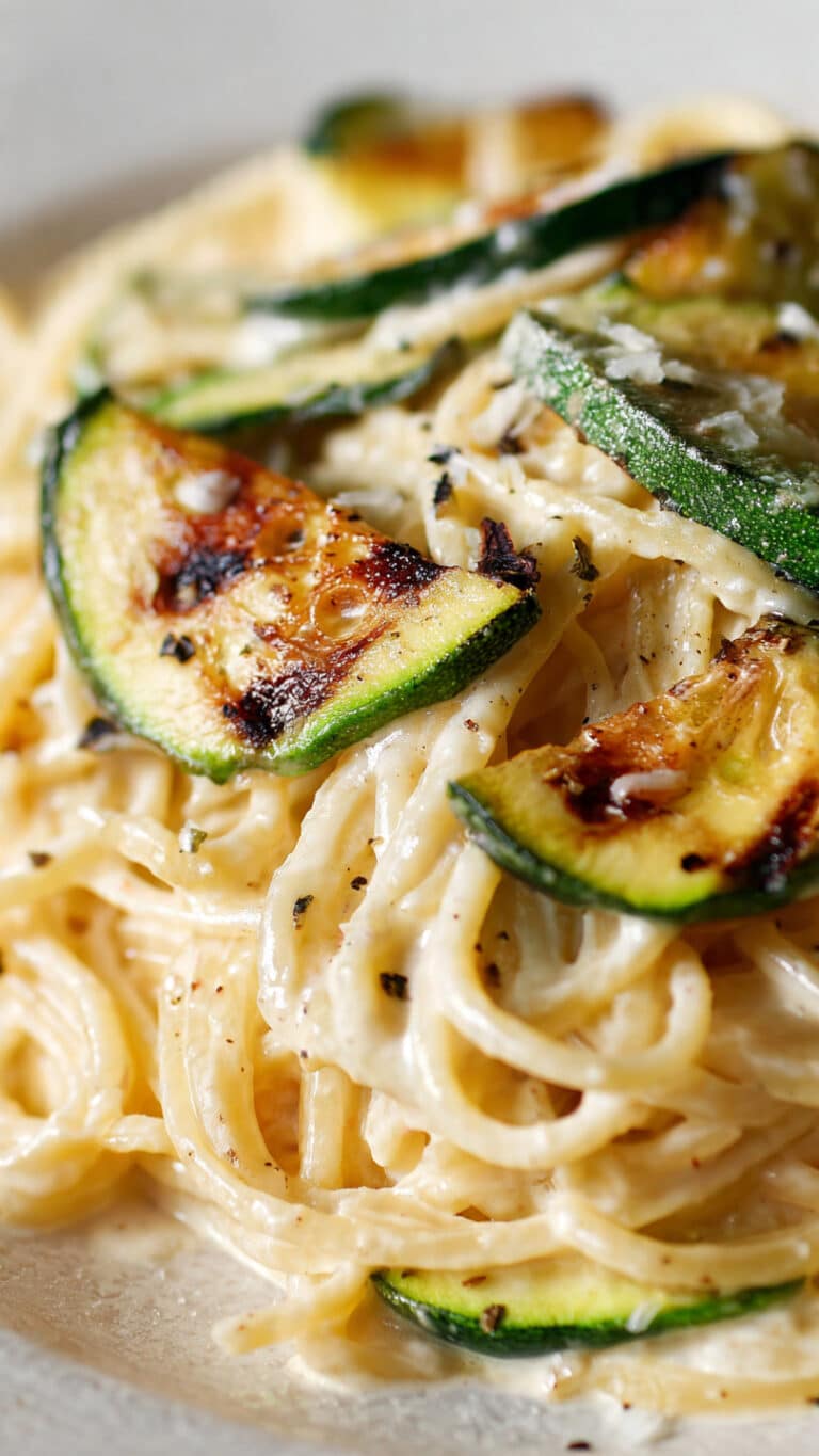 Grilled Zucchini Carbonara
