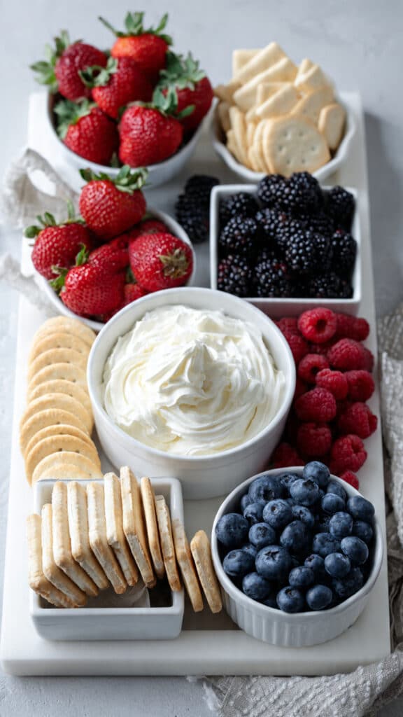 Berries and Cream Charcuterie Board
