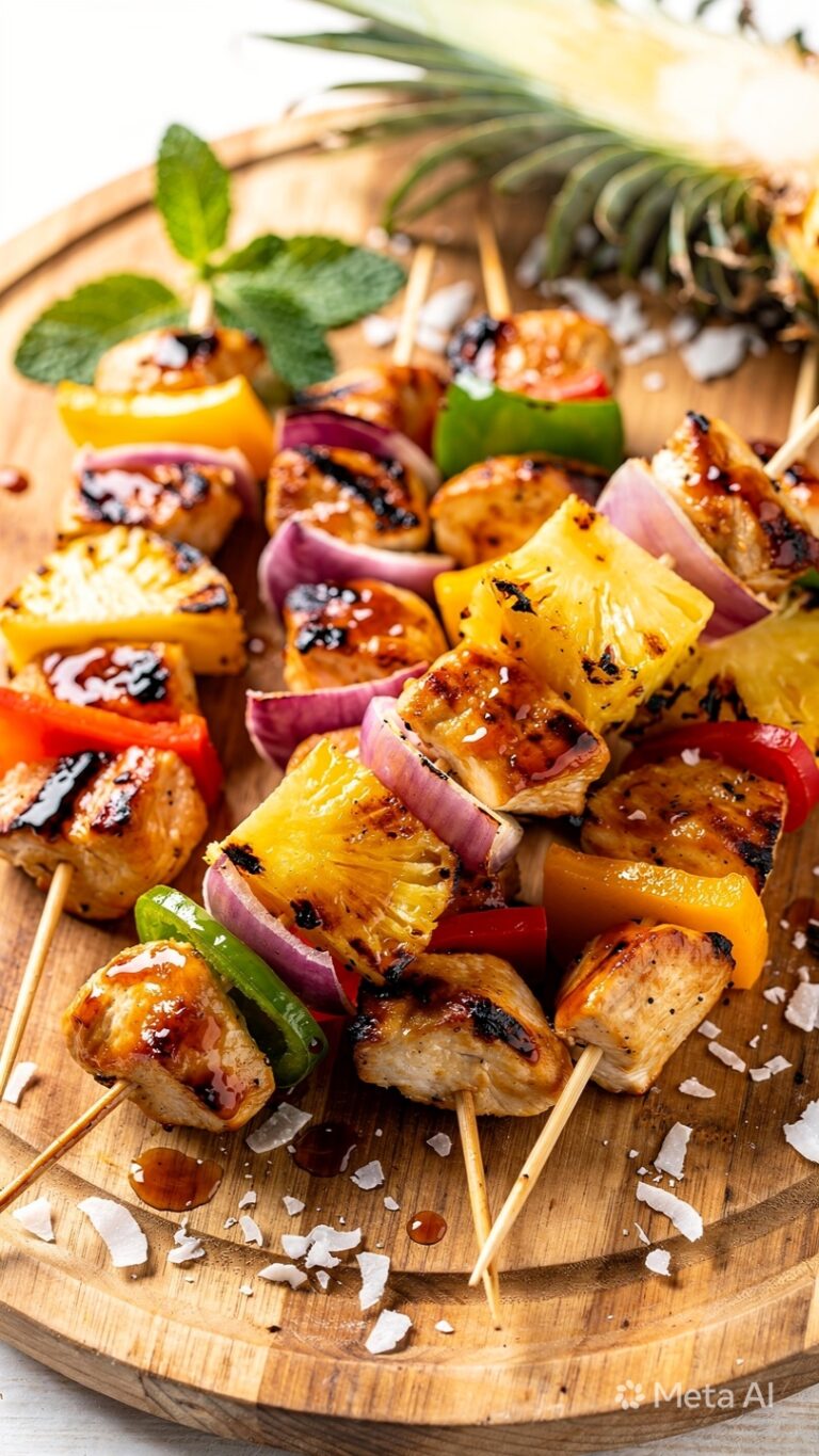 Hawaiian Chicken Skewers