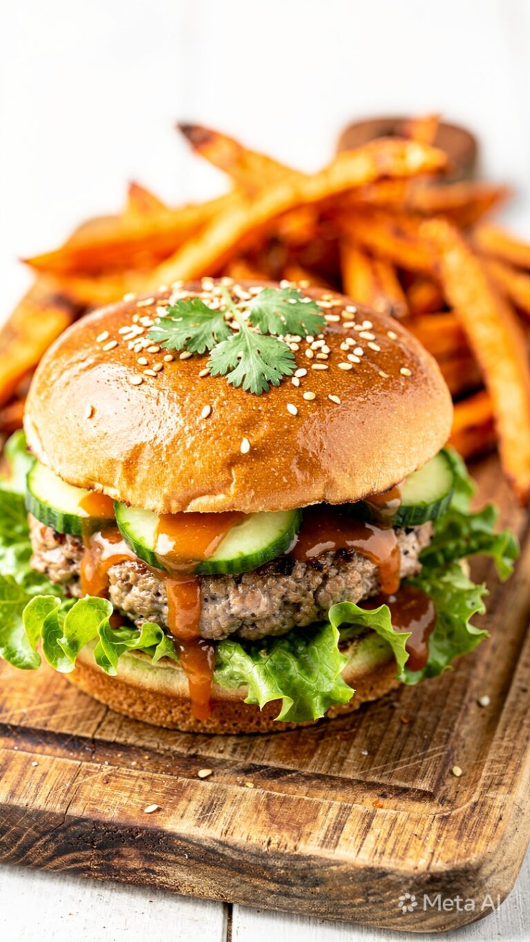 Thai Sweet Chili Turkey Burgers