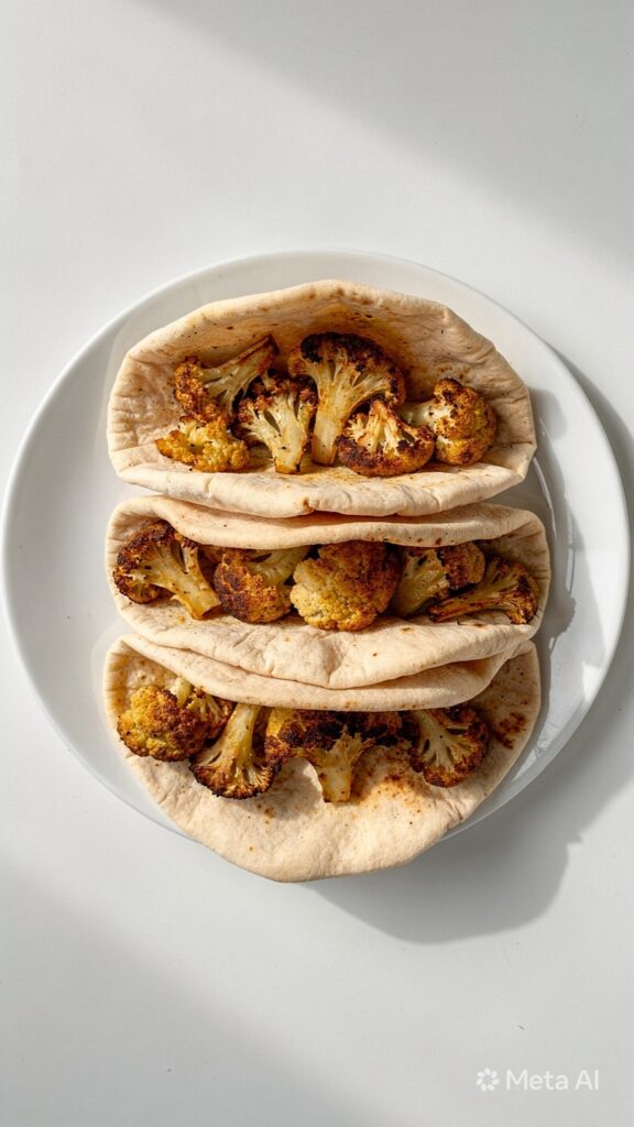 Cauliflower Shawarma Pittas