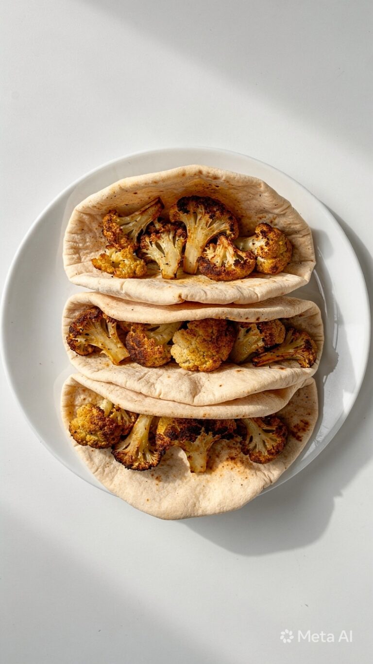 Cauliflower Shawarma Pittas
