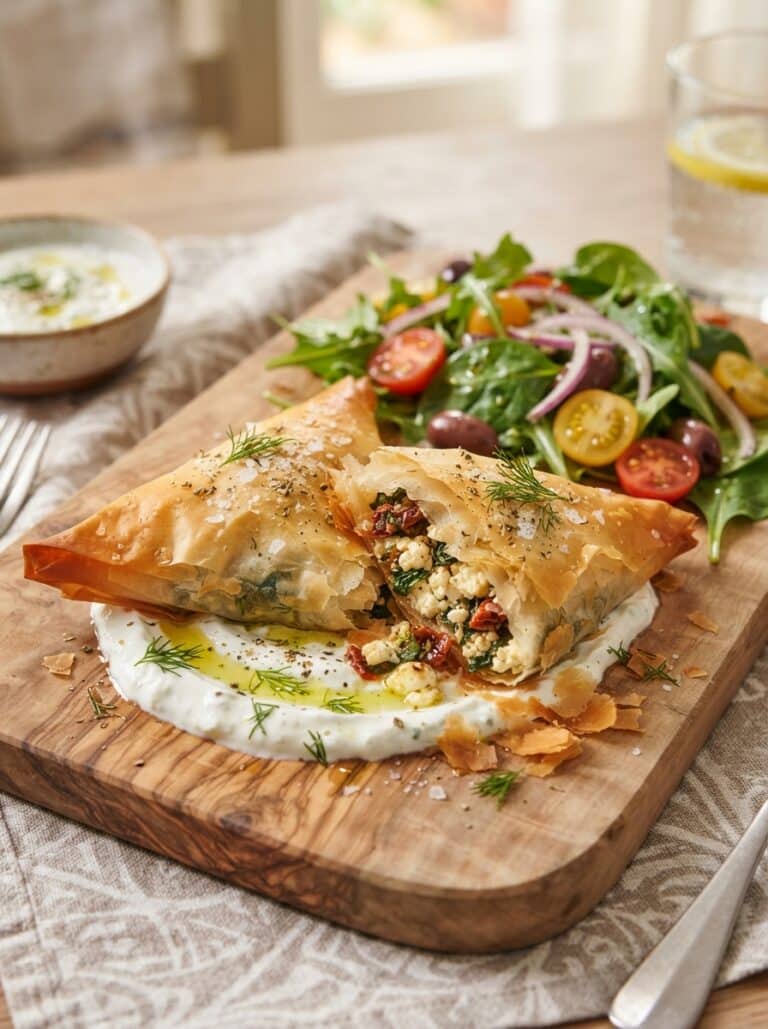 Crispy Mediterranean Feta Phyllo Parcels
